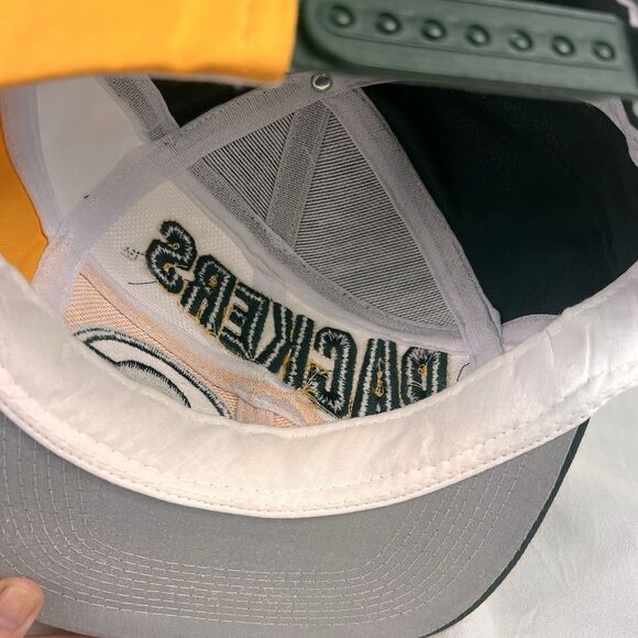 Vintage Green Bay Packers Logo 7 Splash Twill Snapback Cap Hat NFL Football - Picture 9 of 9